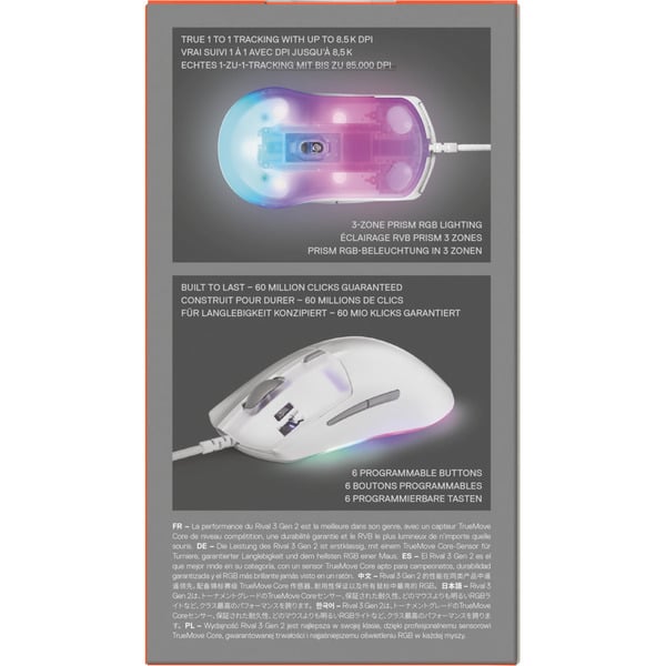 SteelSeries Rival 3 Gen 2, souris gaming - vue 9