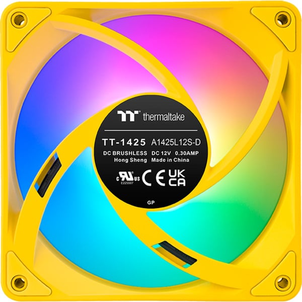 Thermaltake CT140 EX ARGB Sync PC Cooling Fan Bumblebee, Gehäuselüfter - Thermaltake - vue 5