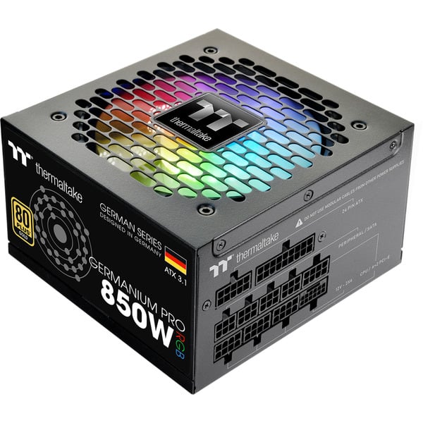 Thermaltake Germanium Pro RGB 850W, alimentation PC - Thermaltake - vue 3