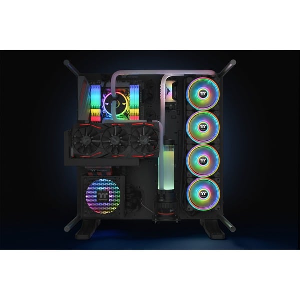 Thermaltake Riing Quad 12 RGB Radiator Fan TT Premium Edition Single Fan Pack, Gehäuselüfter - Thermaltake - vue 13
