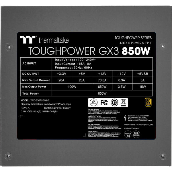 Thermaltake Toughpower GX3 850W, alimentation PC - Thermaltake - vue 5