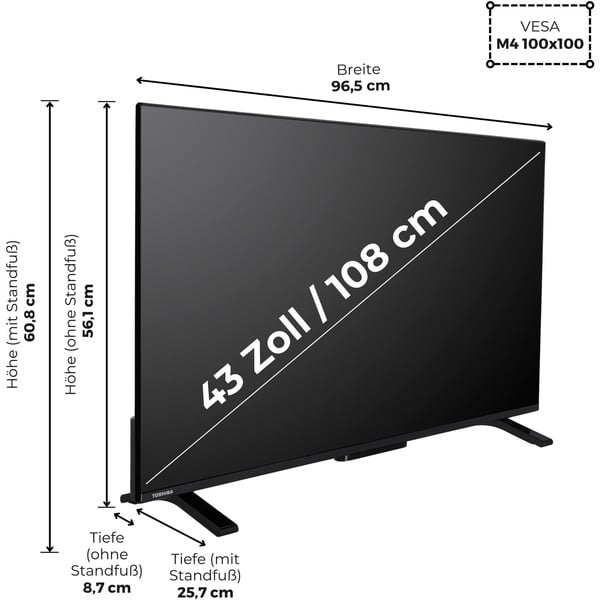 Toshiba 43UV2363DA, LED-Fernseher - Toshiba - vue 3