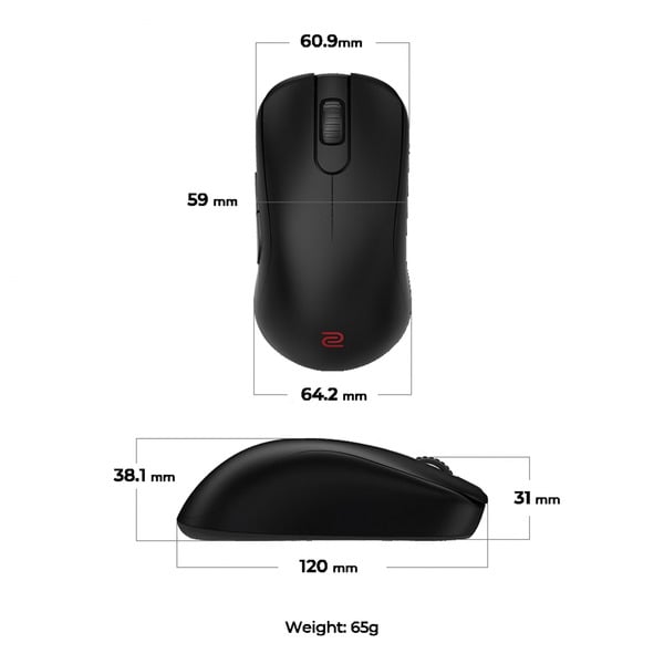 Zowie S2-DW, souris gaming - vue 7