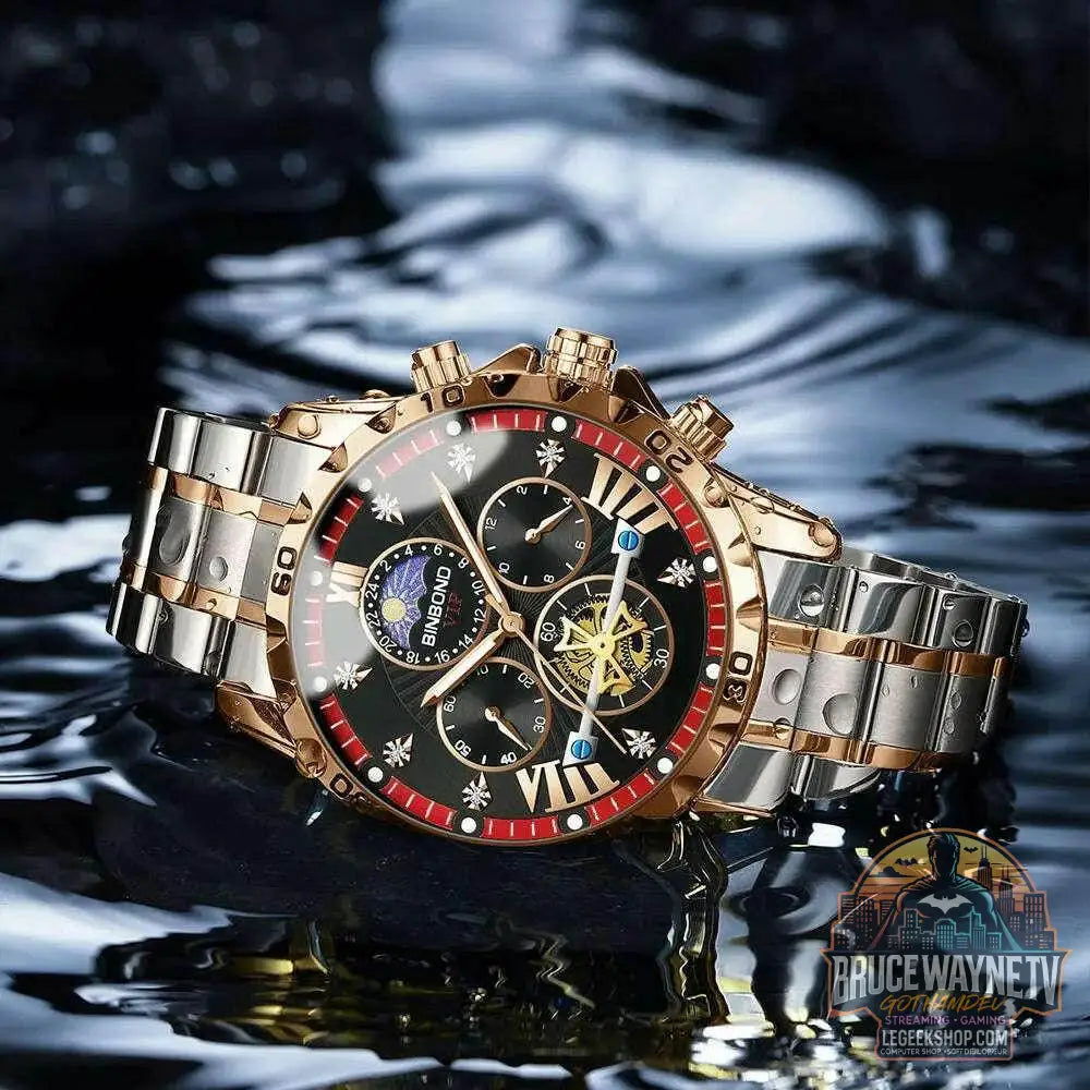 ⌚ Montre Homme BINBOND Quartz Chronographe Lune – Style Jeune & Élégant - Legeekshop