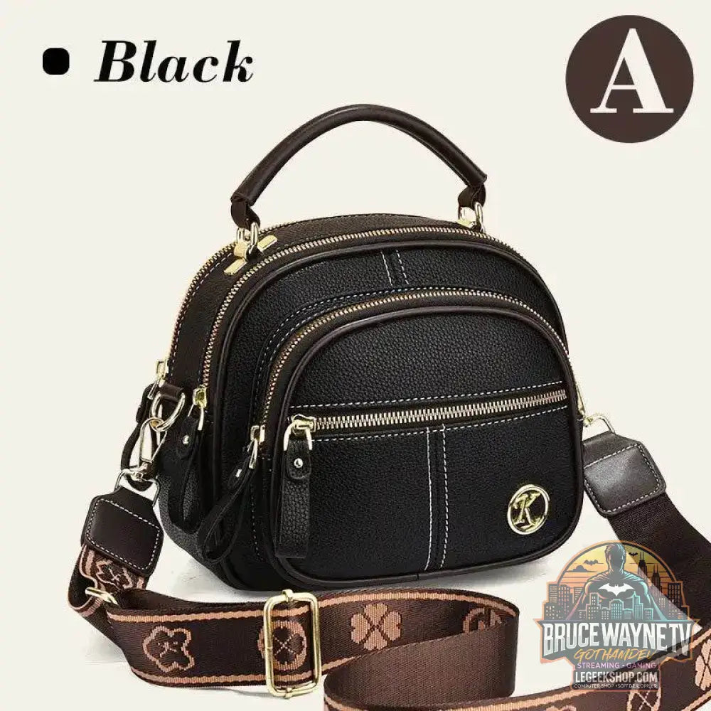 👜 sac bandoulière cuir PU multifonctionnel à large sangle réglable 👜 - Legeekshop