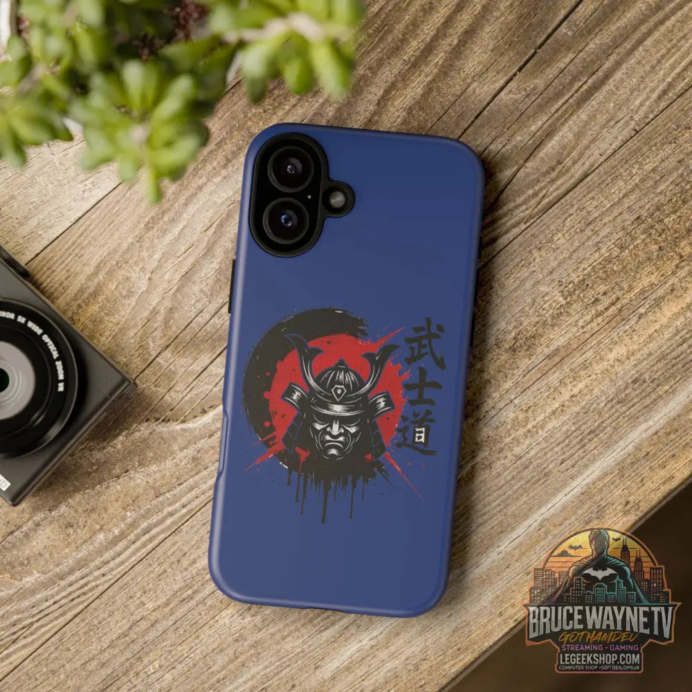 📱 samurai phone case Bleue foncé – coque renforcée iPhone 📱 - Phone Case
