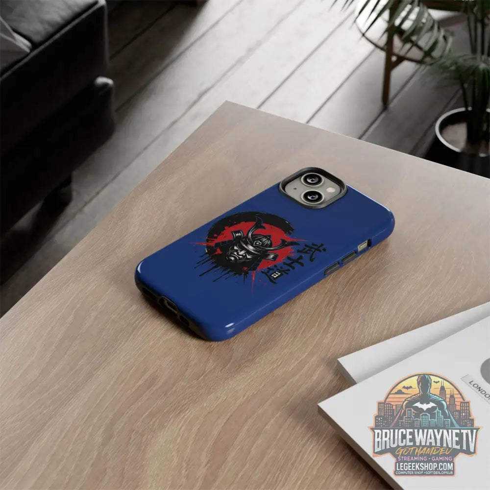 📱 samurai phone case Bleue foncé – coque renforcée iPhone 📱 - Phone Case