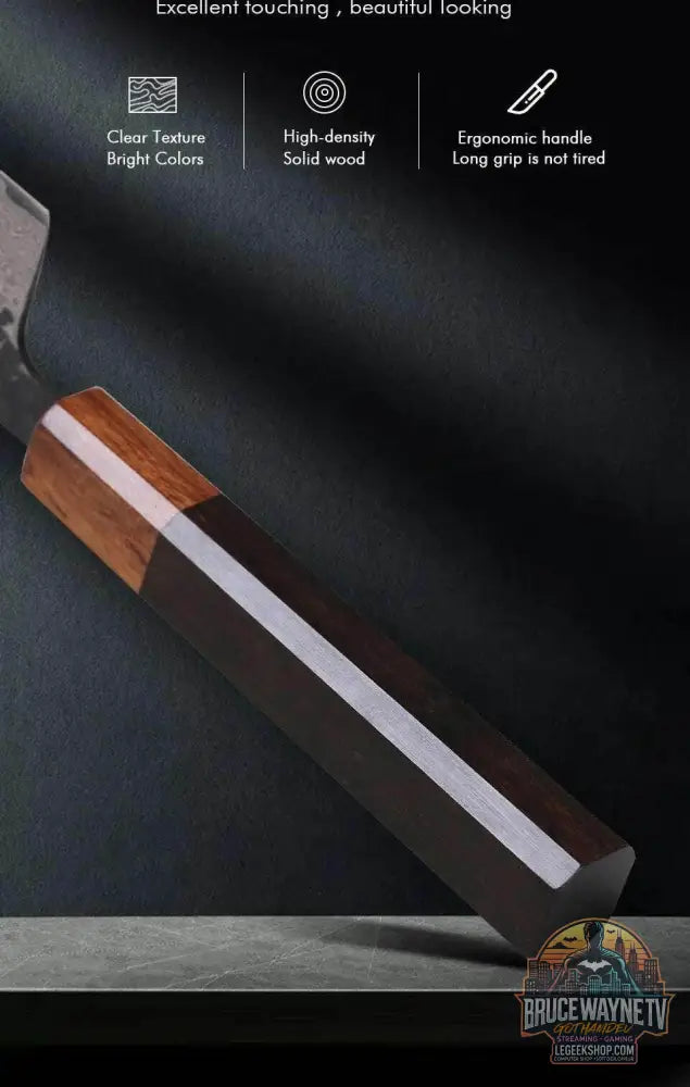 🔪 Couteau Kiritsuke Japonais Forgé à la Main – Acier Damas VG10 (8.2") - Legeekshop