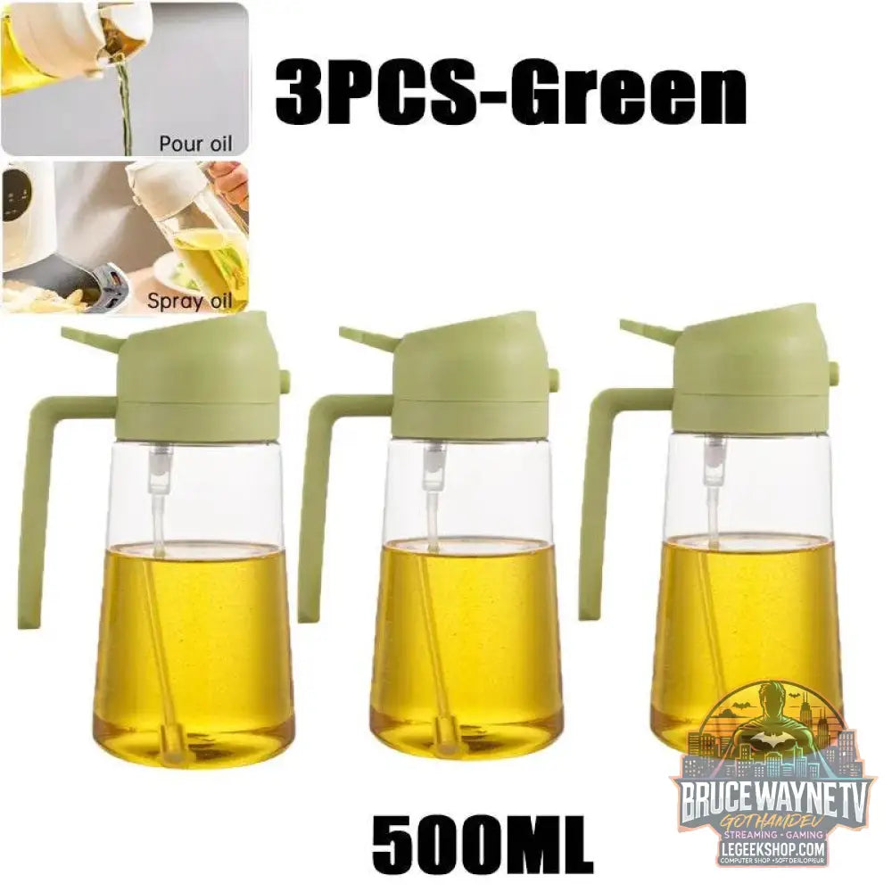 🥗 Bouteille de Pulvérisation d’Huile 2-en-1 | Distributeur &amp; Spray pour Cuisine, BBQ &amp; Pique-Nique 🌿🔥 - Legeekshop