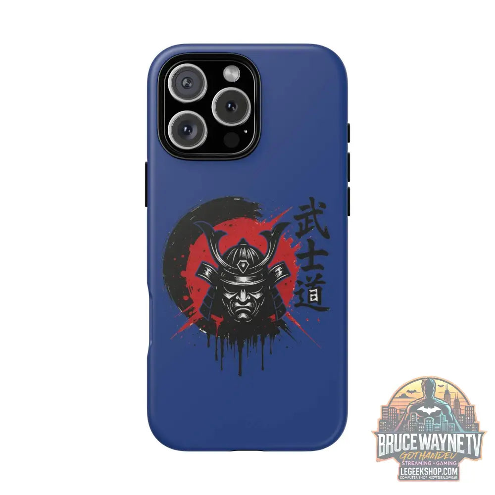📱 samurai phone case Bleue foncé – coque renforcée iPhone 📱 - iPhone 16 Pro Max / Matte - Phone Case