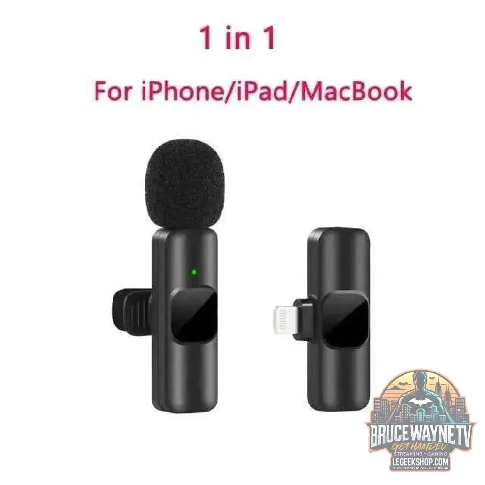 🎮 Microphone Lavalier Sans Fil Mini - Enregistrement Audio-vidéo 🎮 - Legeekshop