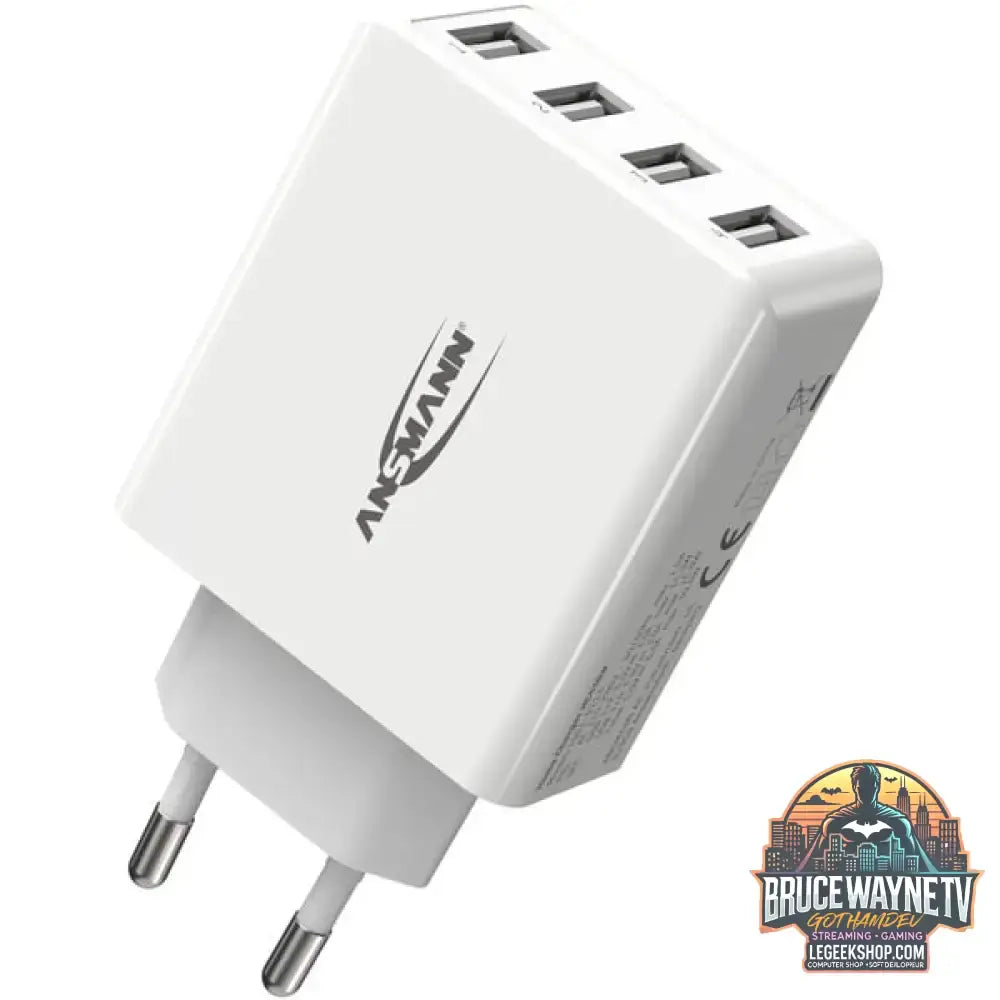 Ansmann Home Charger HC430, Ladegerät weiß, intelligente Ladesteuerung, Multisafe-Technologie - Stromquelle: Steckdose - vue 3