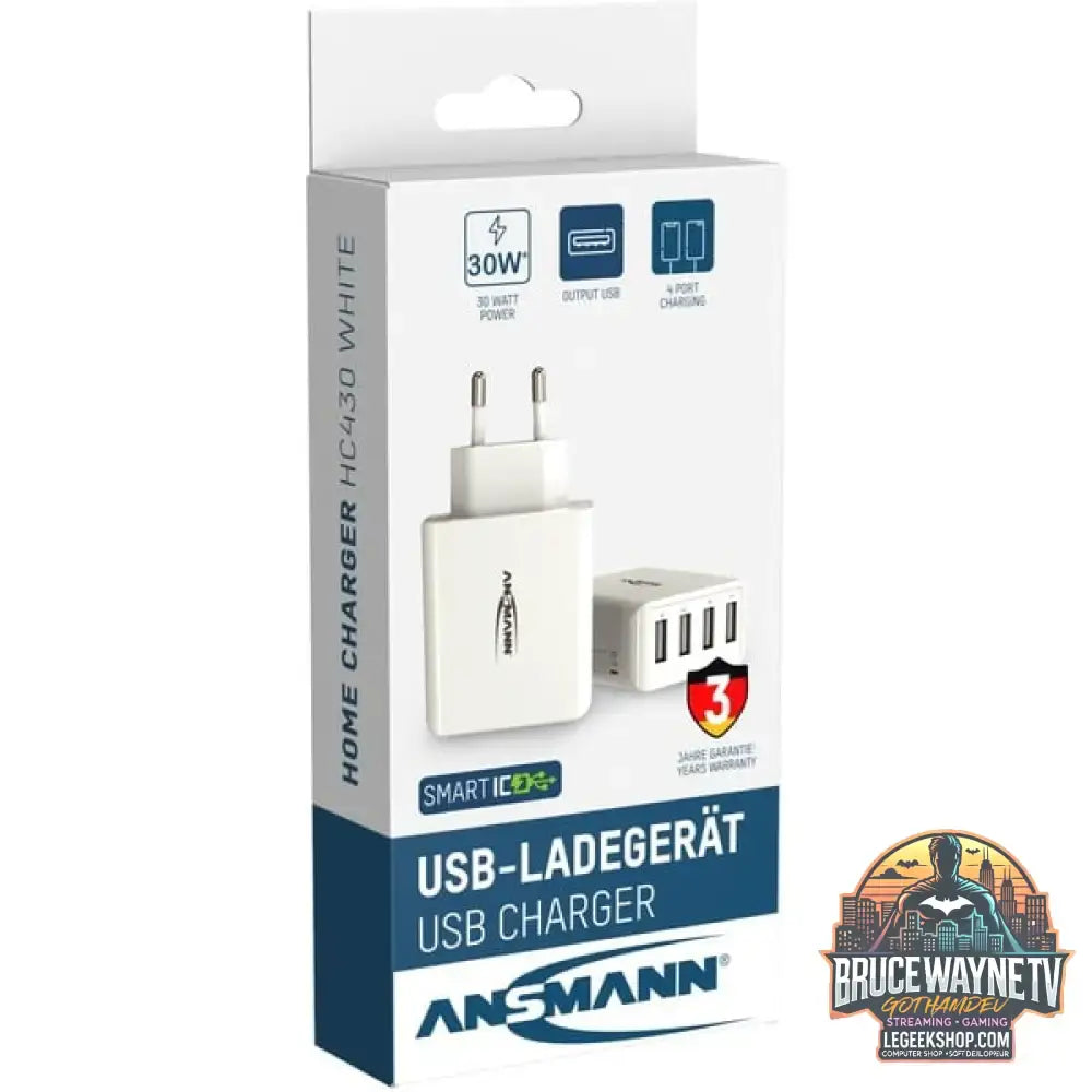 Ansmann Home Charger HC430, Ladegerät weiß, intelligente Ladesteuerung, Multisafe-Technologie - Stromquelle: Steckdose - vue 8