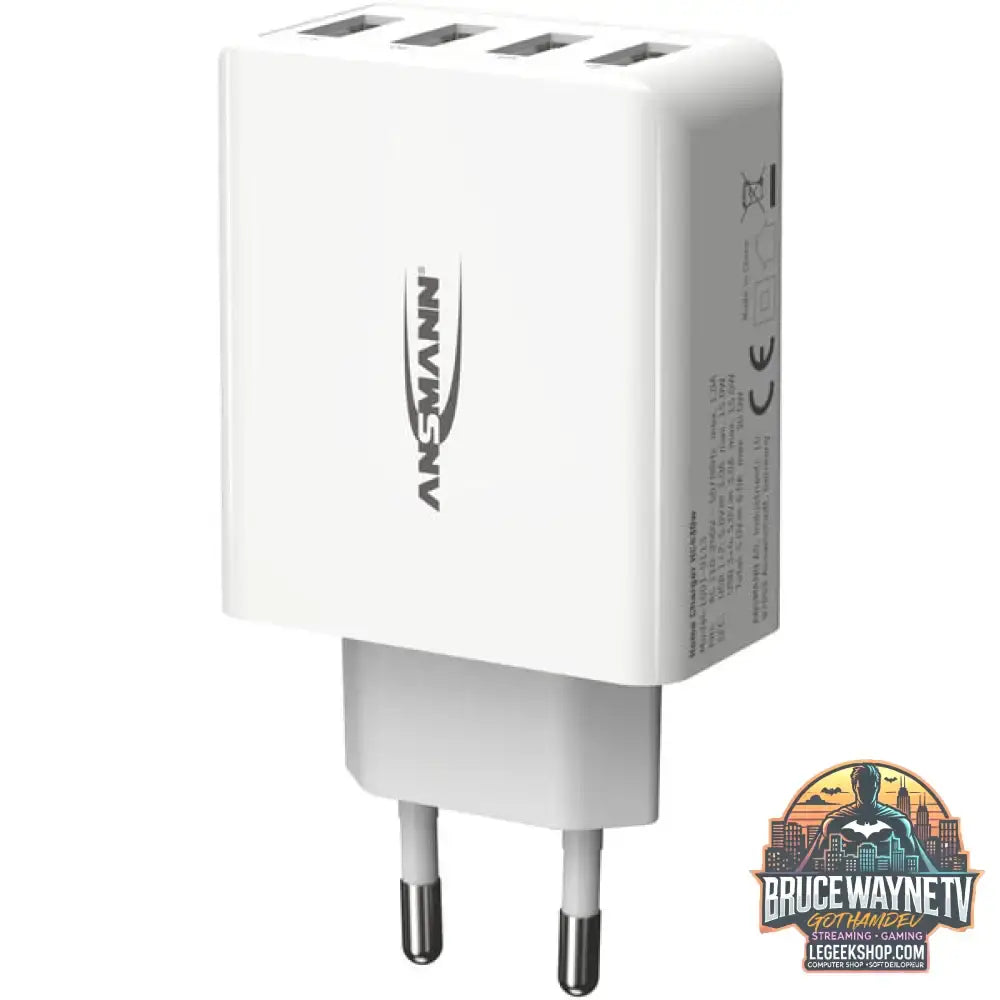 Ansmann Home Charger HC430, Ladegerät weiß, intelligente Ladesteuerung, Multisafe-Technologie - Stromquelle: Steckdose - vue 2