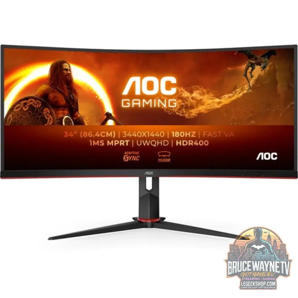 AOC CU34G2XP/BK 34" QHD/WQHD VA 180 Hz - AOC - vue 3