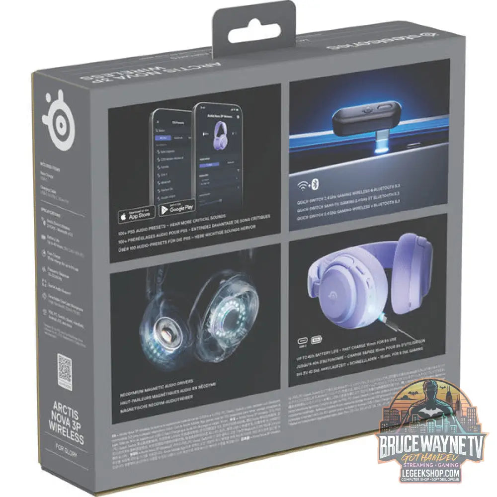Arctis Nova 3P Wireless Lavender - SteelSeries - vue 8