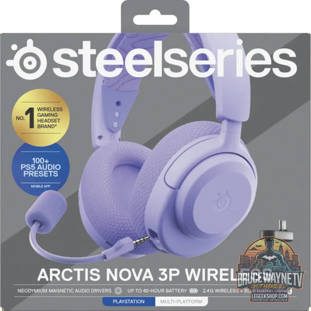 Arctis Nova 3P Wireless Lavender - SteelSeries - vue 9