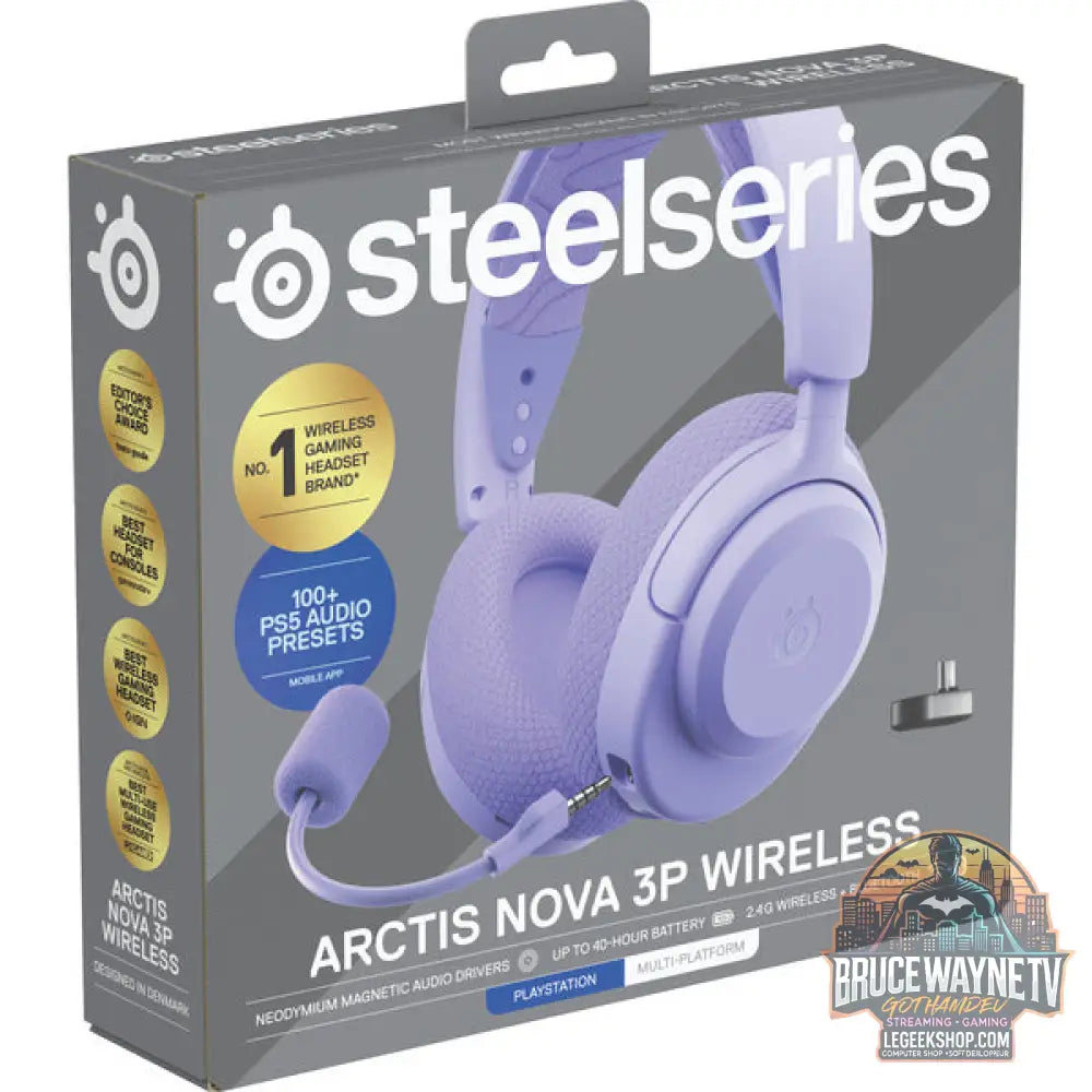 Arctis Nova 3P Wireless Lavender - SteelSeries - vue 7