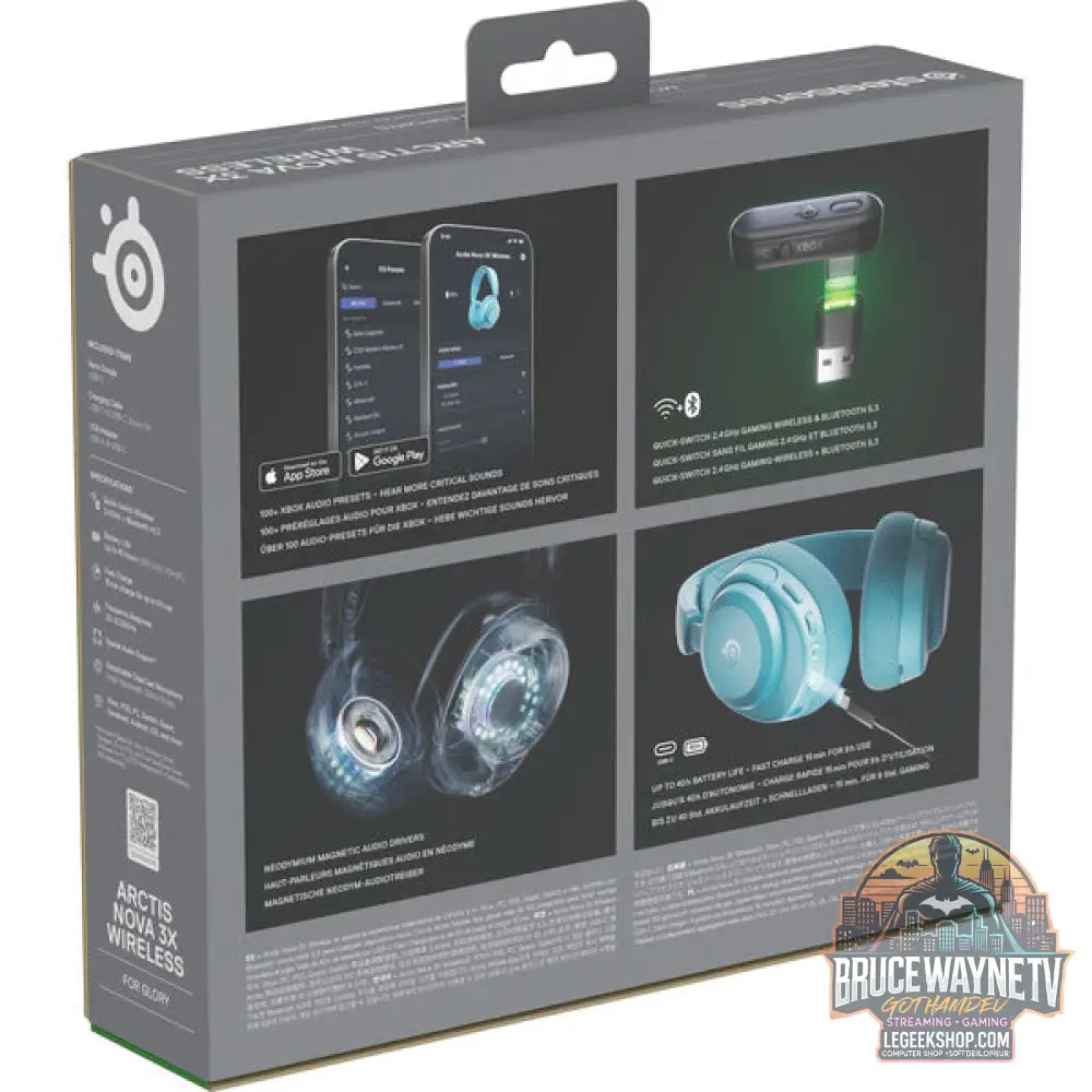 Arctis Nova 3X Wireless Aqua - SteelSeries - vue 8