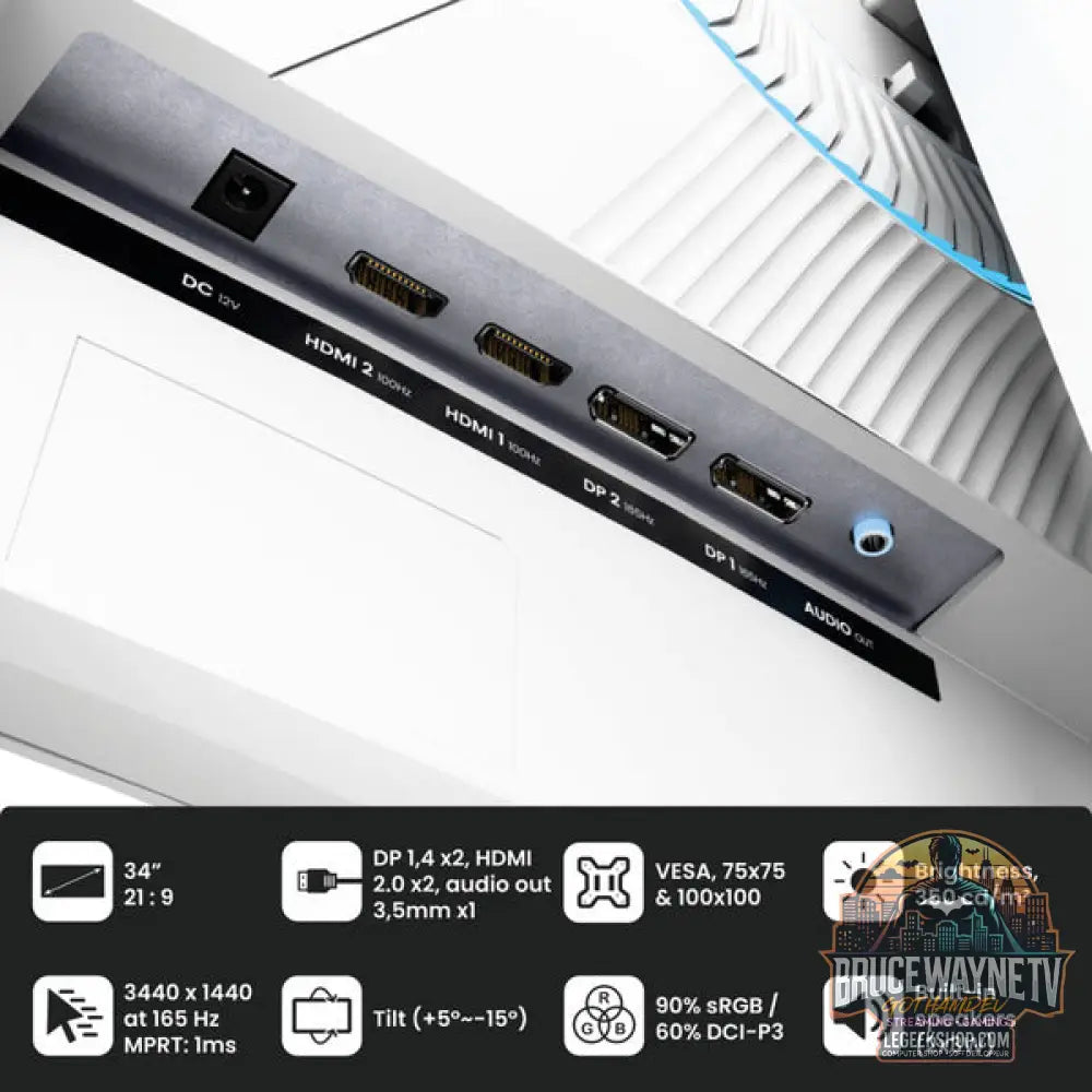 Arozzi Nova 34T2K165 34" QHD/WQHD VA 165 Hz - Arozzi - vue 4