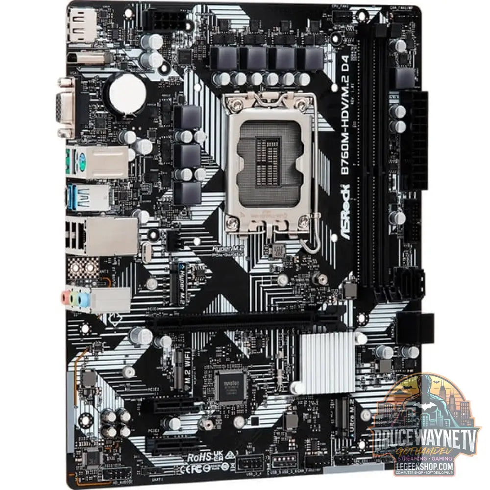 ASRock B760M-HDV/M.2 D4, carte mère - ASRock - vue 3