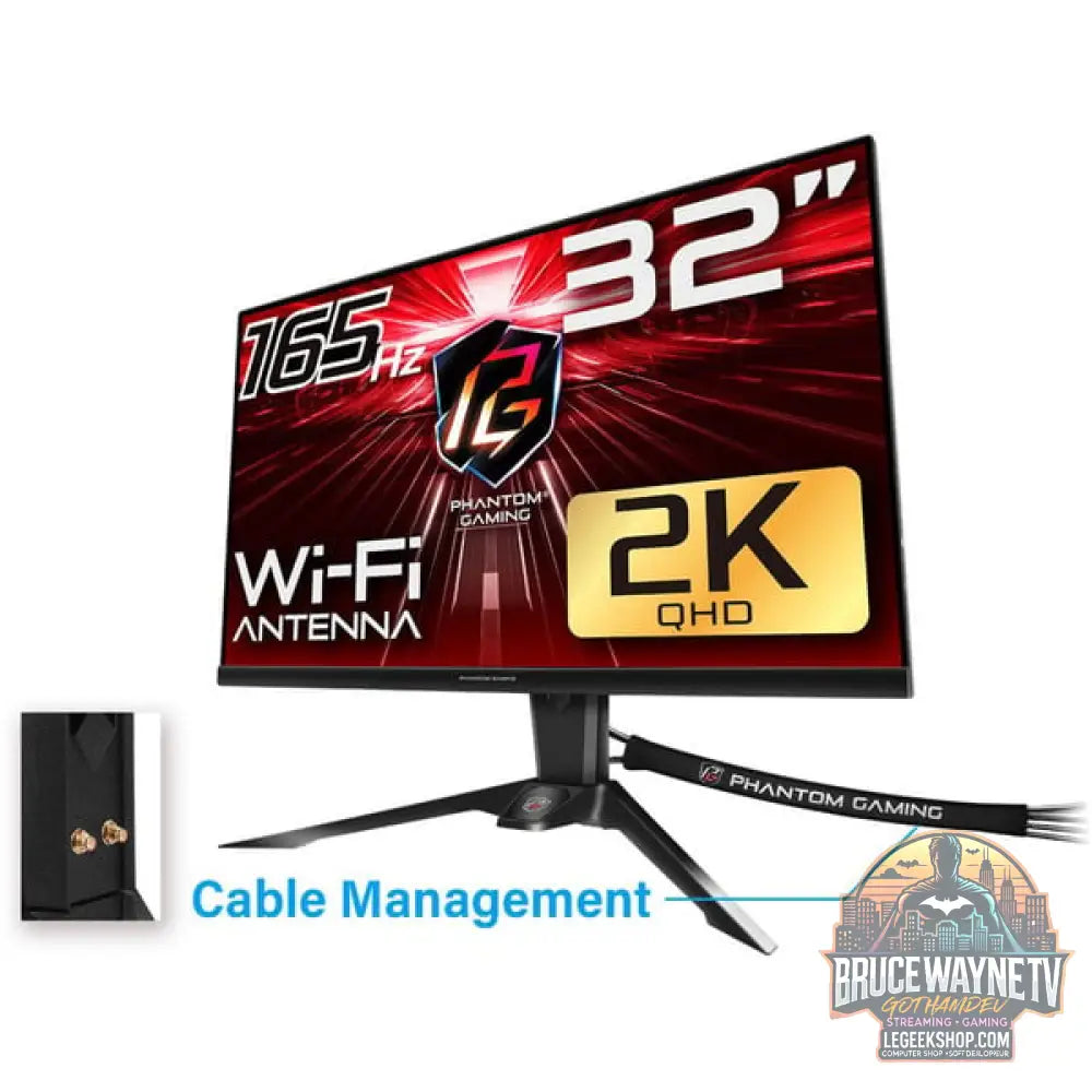 ASRock PG32QF2B, Gaming-Monitor - vue 3