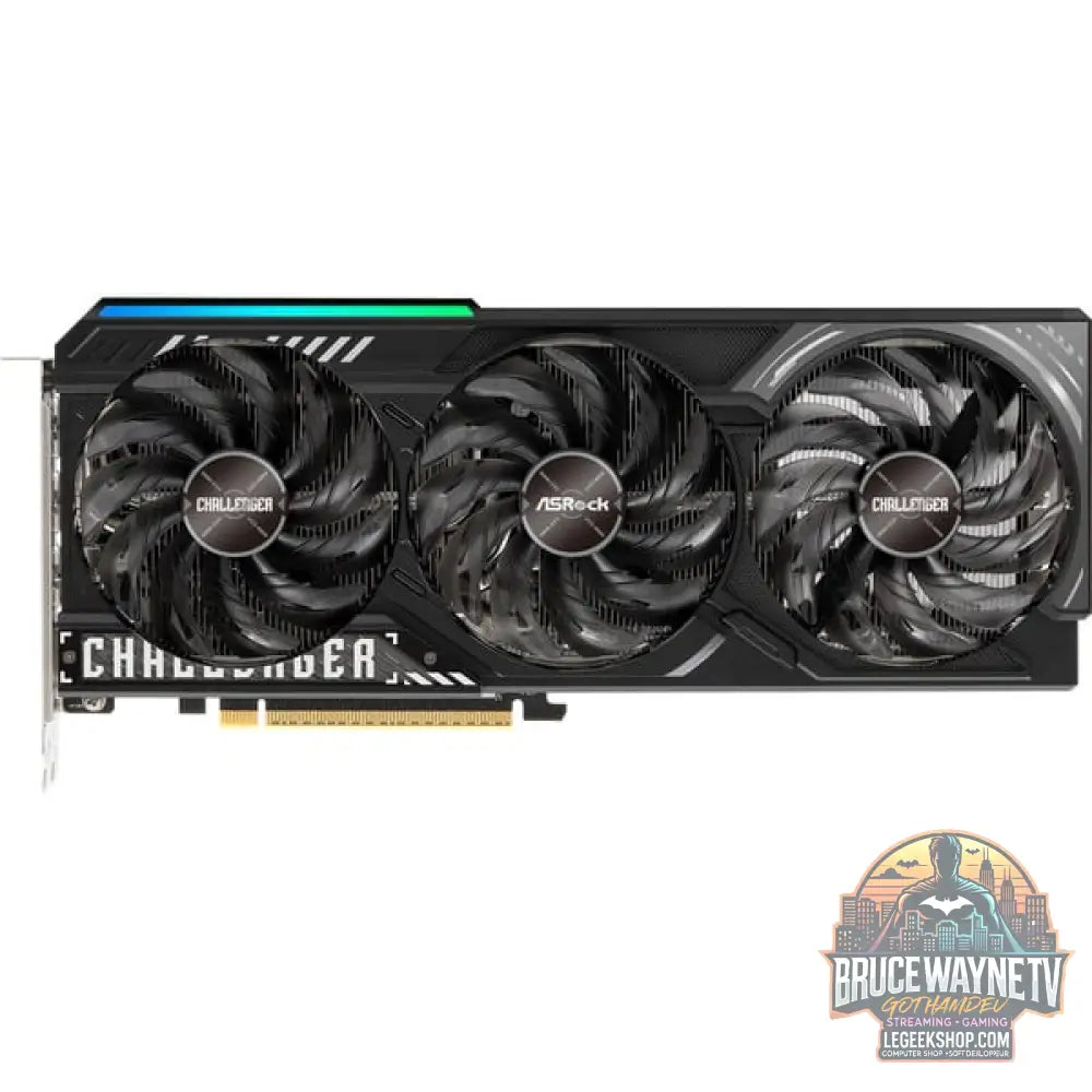 ASRock Radeon RX 9070 XT Challenger 16GB, carte graphique noir / gris, RDNA4, GDDR6, 3x DisplayPort, 1x HDMI 2.1 - ASRock - vue 4