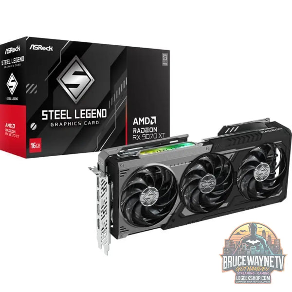 ASRock Radeon RX 9070 XT Steel Legend Dark 16GB, carte graphique - ASRock