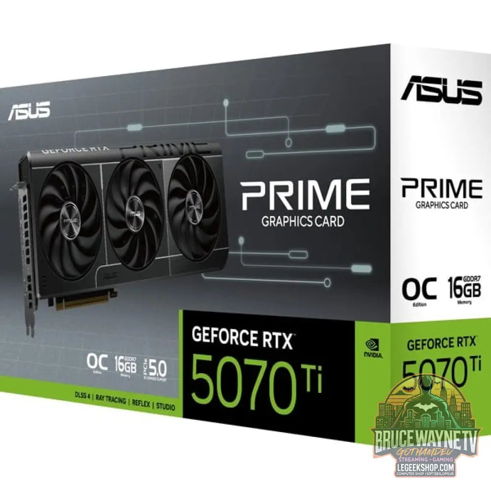ASUS GeForce RTX 5070 Ti PRIME GAMING OC, carte graphique DLSS 4, 3x DisplayPort, 1x HDMI 2.1 - ASUS - vue 12