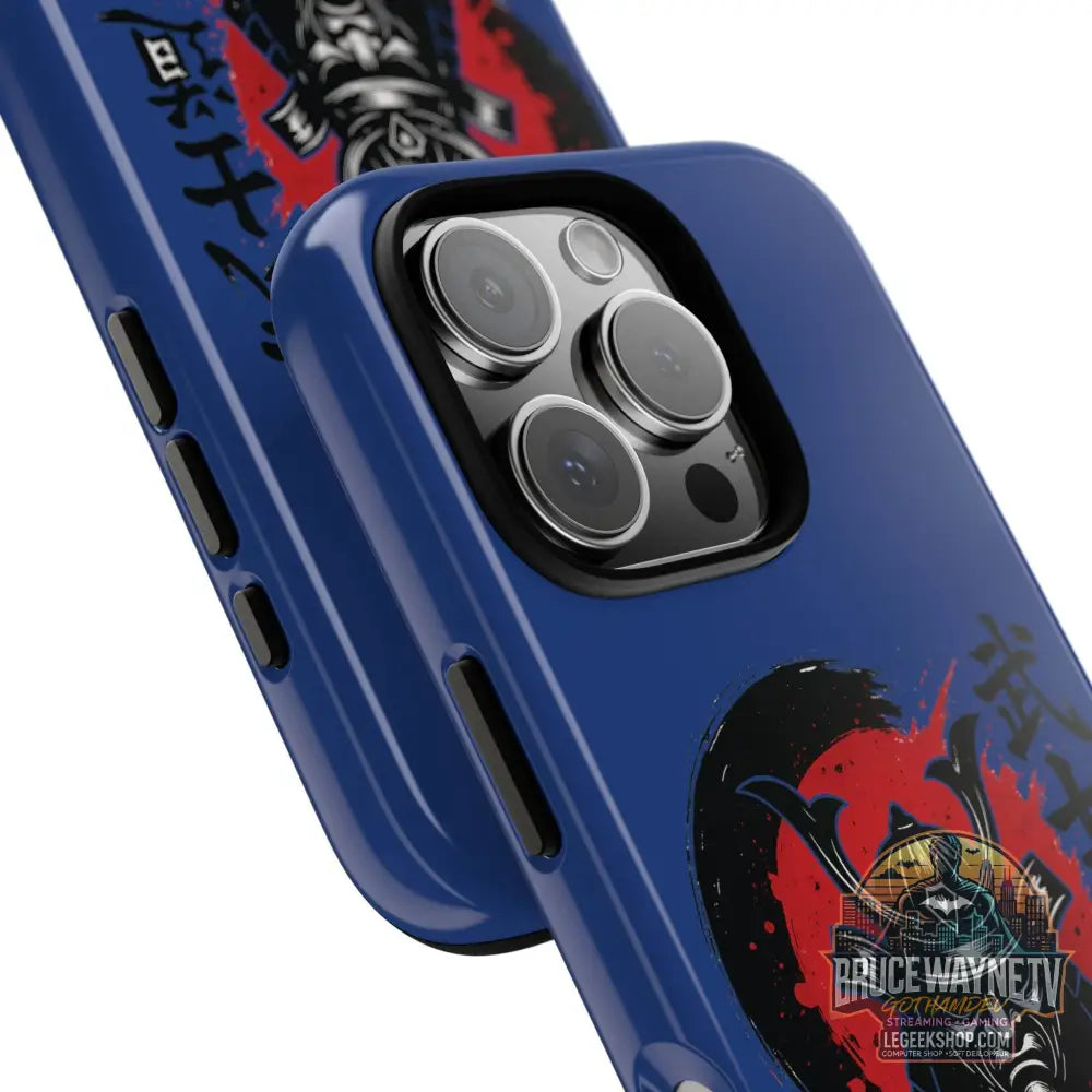 📱 samurai phone case Bleue foncé – coque renforcée iPhone 📱 - Phone Case