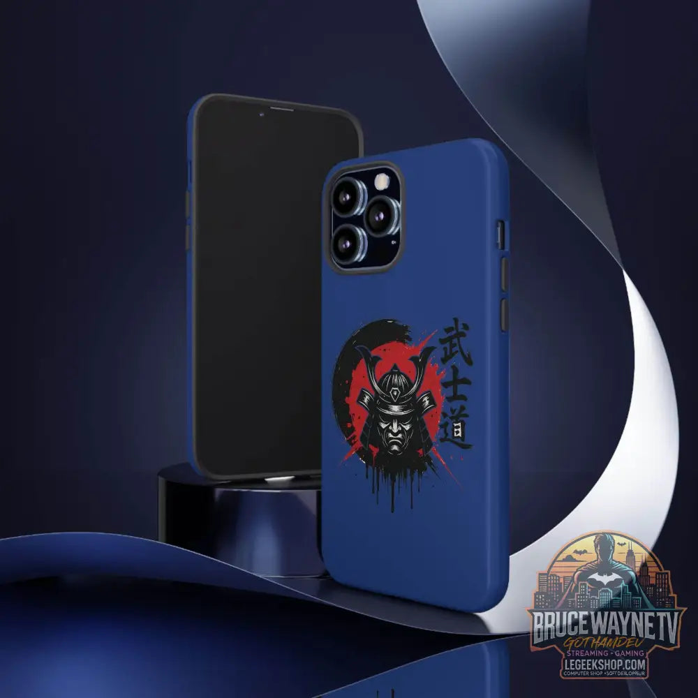 📱 samurai phone case Bleue foncé – coque renforcée iPhone 📱 - Phone Case