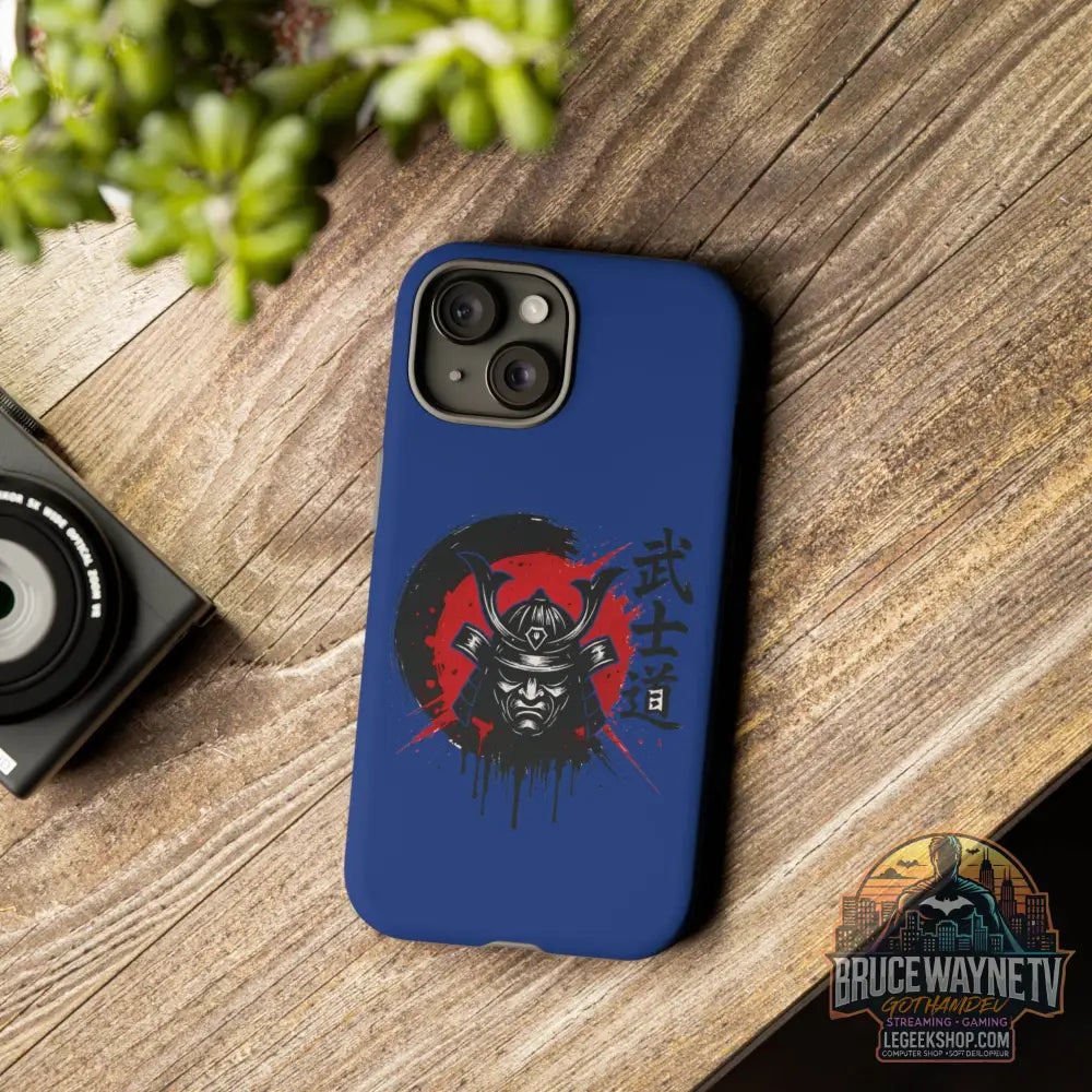 📱 samurai phone case Bleue foncé – coque renforcée iPhone 📱 - Phone Case
