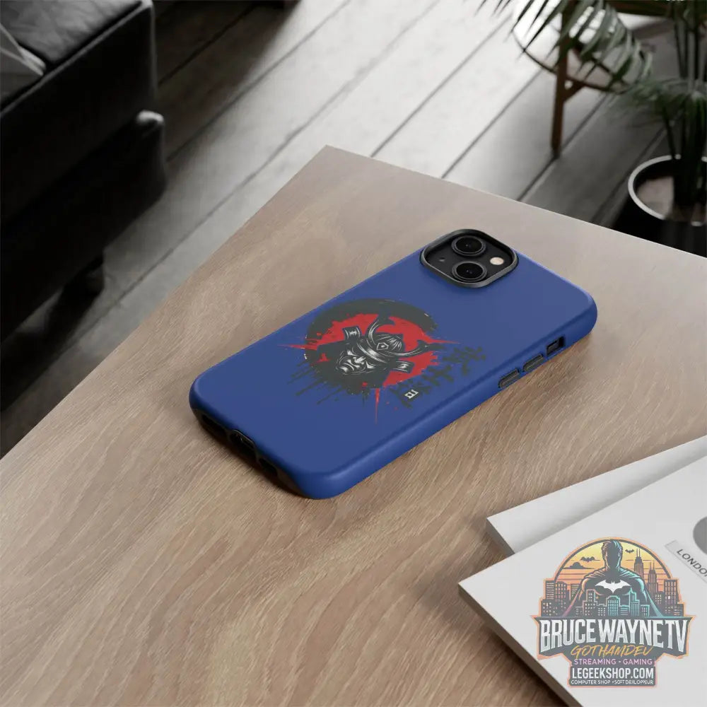 📱 samurai phone case Bleue foncé – coque renforcée iPhone 📱 - Phone Case