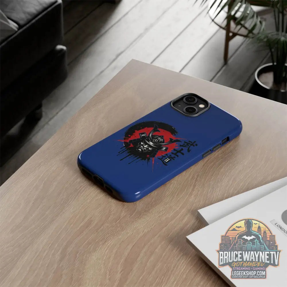 📱 samurai phone case Bleue foncé – coque renforcée iPhone 📱 - Phone Case
