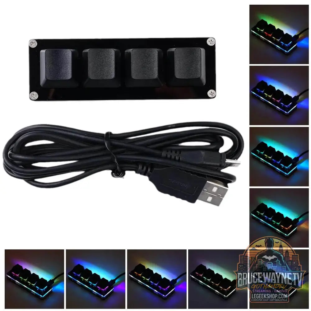 🎮 Mini Clavier Mécanique Programmable SayoDevice – USB | 2 à 24 Touches Macro - 4 Keys Black / China - clavier