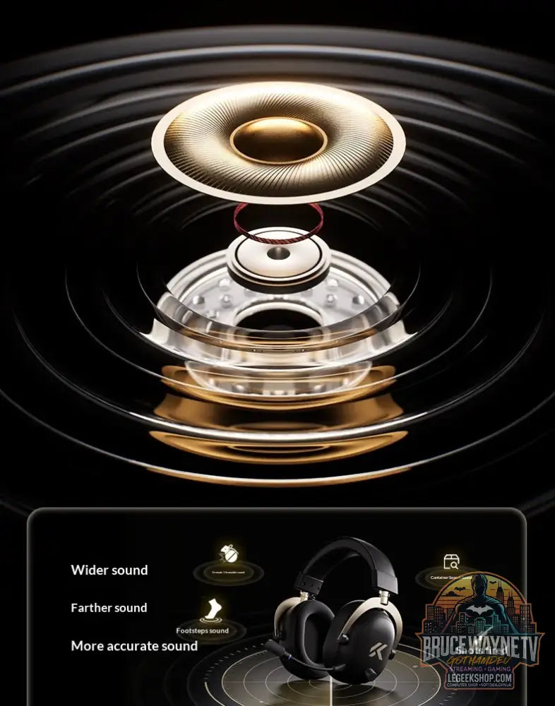 Casque de jeu MCHOSE V9 Turbo prend en charge BT 2.4G connexion sans fil à faible latence vitesse maximale