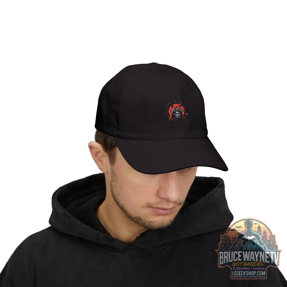 Casquette Dad Cap Loup Samouraï Soleil Rouge Kanji - Casquette