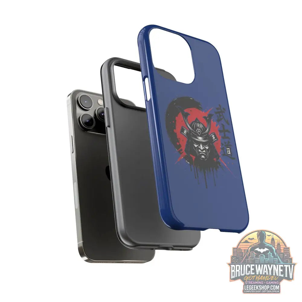📱 samurai phone case Bleue foncé – coque renforcée iPhone 📱 - Phone Case