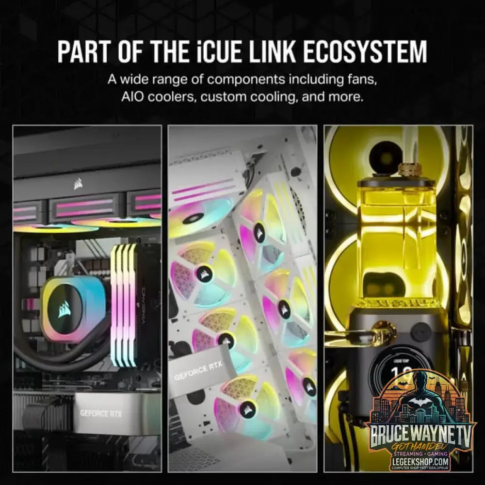 Corsair iCUE LINK H150i RGB, Wasserkühlung schwarz - Corsair - vue 4