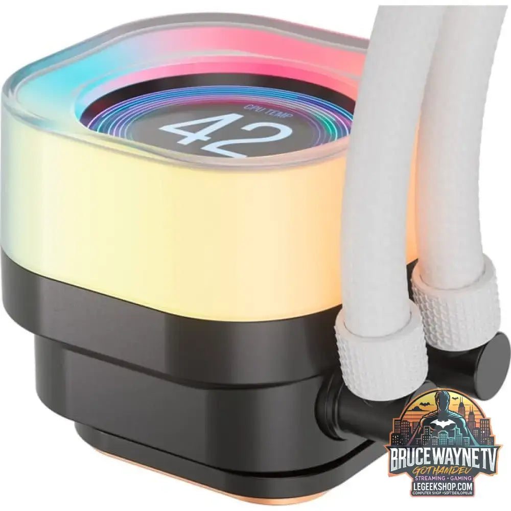 Corsair iCUE LINK TITAN 240 RX LCD RGB, Wasserkühlung weiß - Corsair - vue 4
