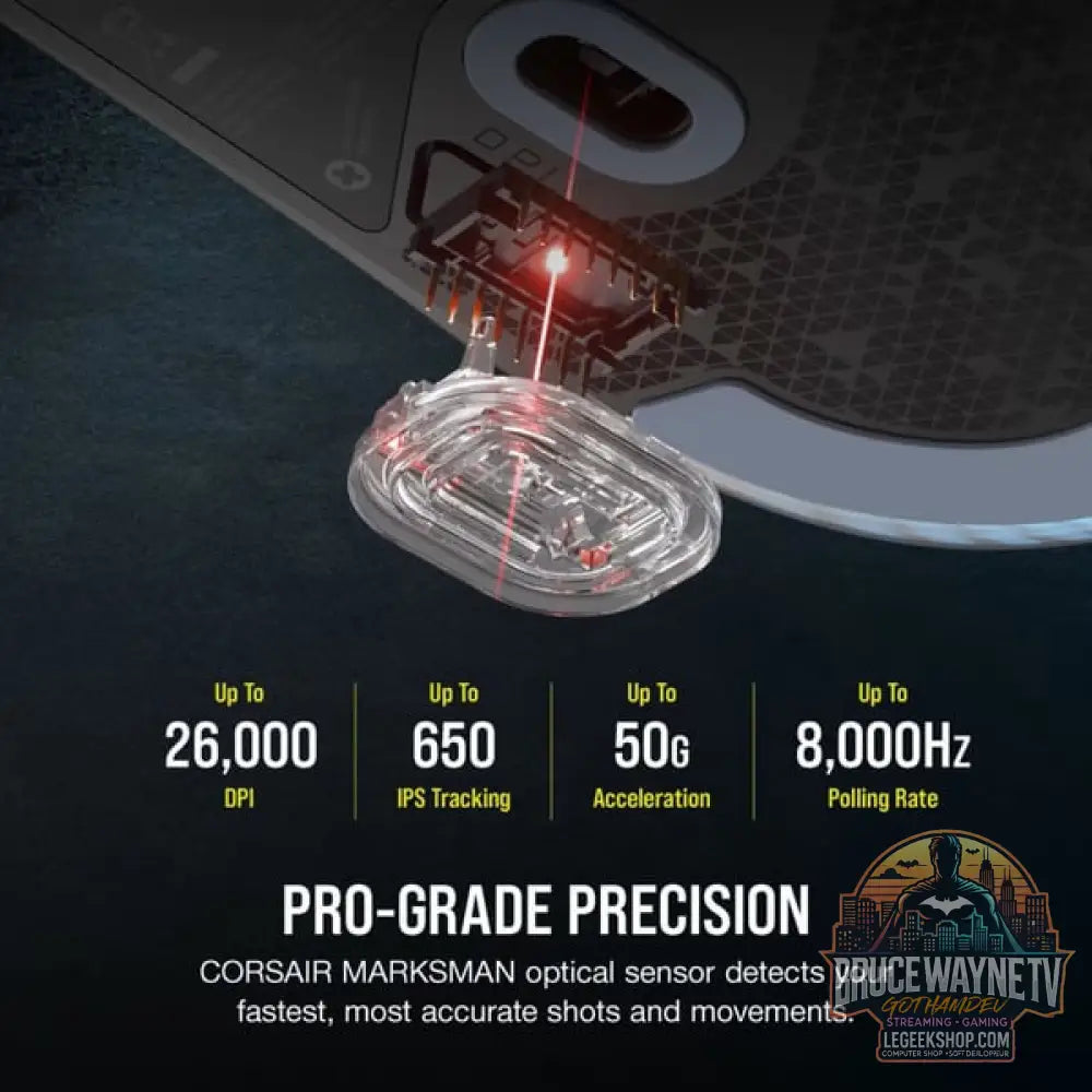 Corsair M75, souris gaming - vue 3