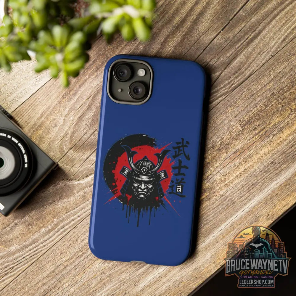 📱 samurai phone case Bleue foncé – coque renforcée iPhone 📱 - Phone Case