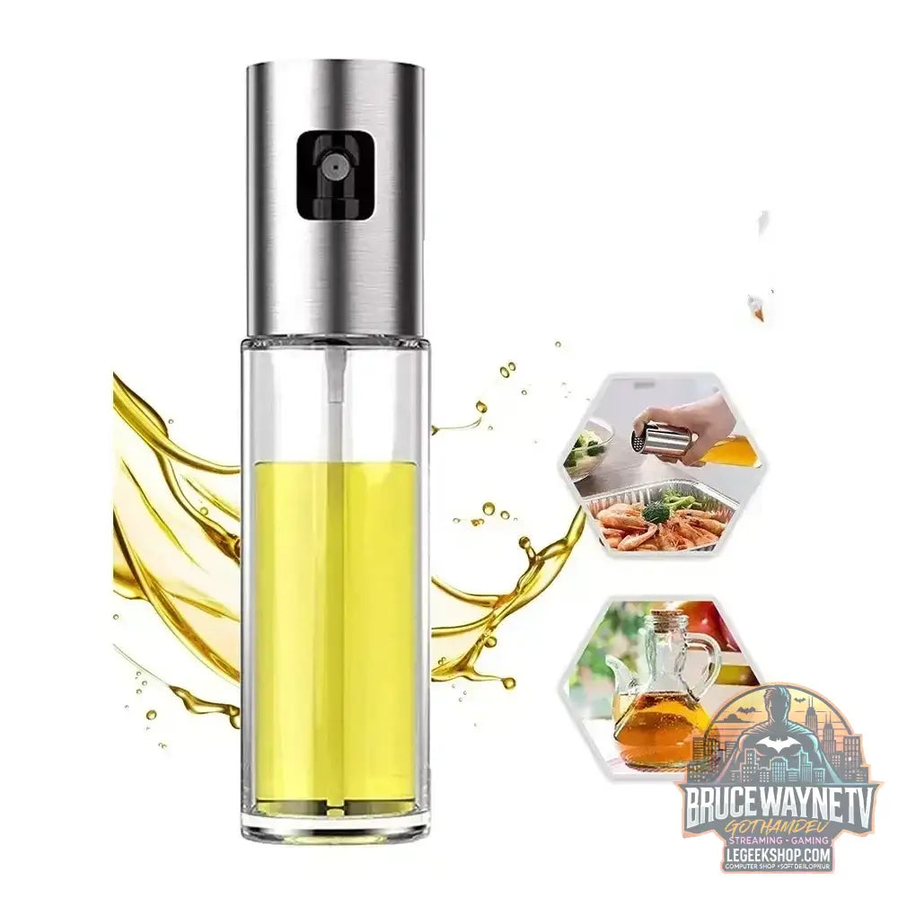 Gourmetech - Pulvérisateur d’Huile 100ml en Verre & Acier Inoxydable 🌿✨ - Legeekshop