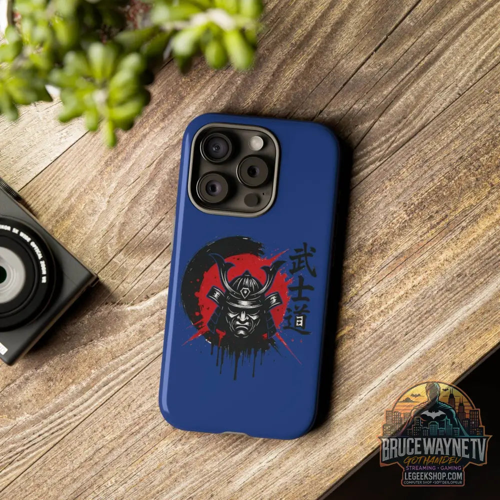 📱 samurai phone case Bleue foncé – coque renforcée iPhone 📱 - Phone Case