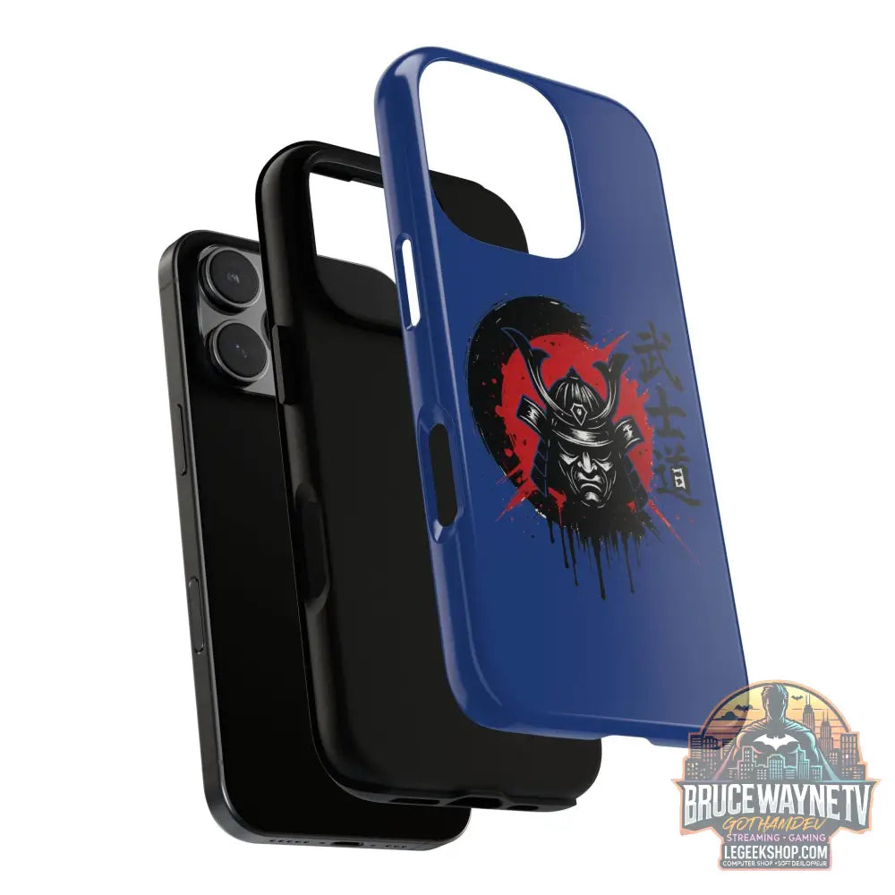 📱 samurai phone case Bleue foncé – coque renforcée iPhone 📱 - Phone Case