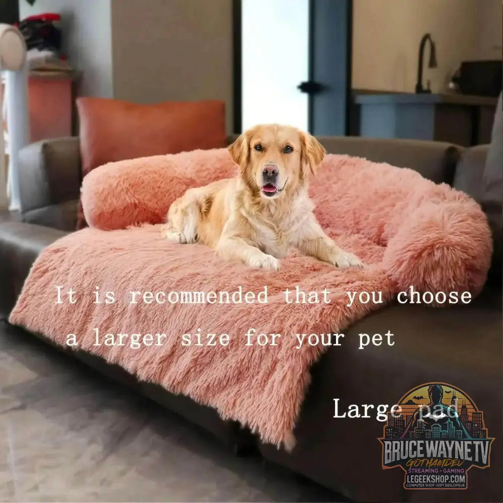 🐶 Lit en peluche pour chien – Coussin double usage lavable & protecteur de canapé - Legeekshop
