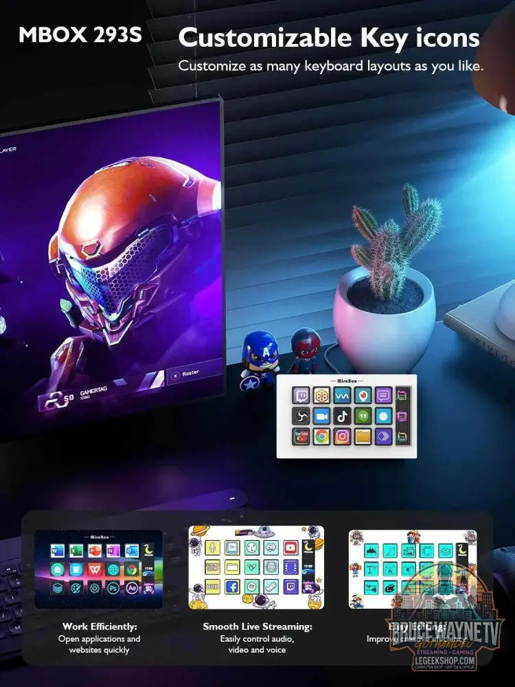 🎛️ Stream Deck Mini – Clavier Visuel 15 Touches LCD Personnalisables | Win / macOS - Legeekshop
