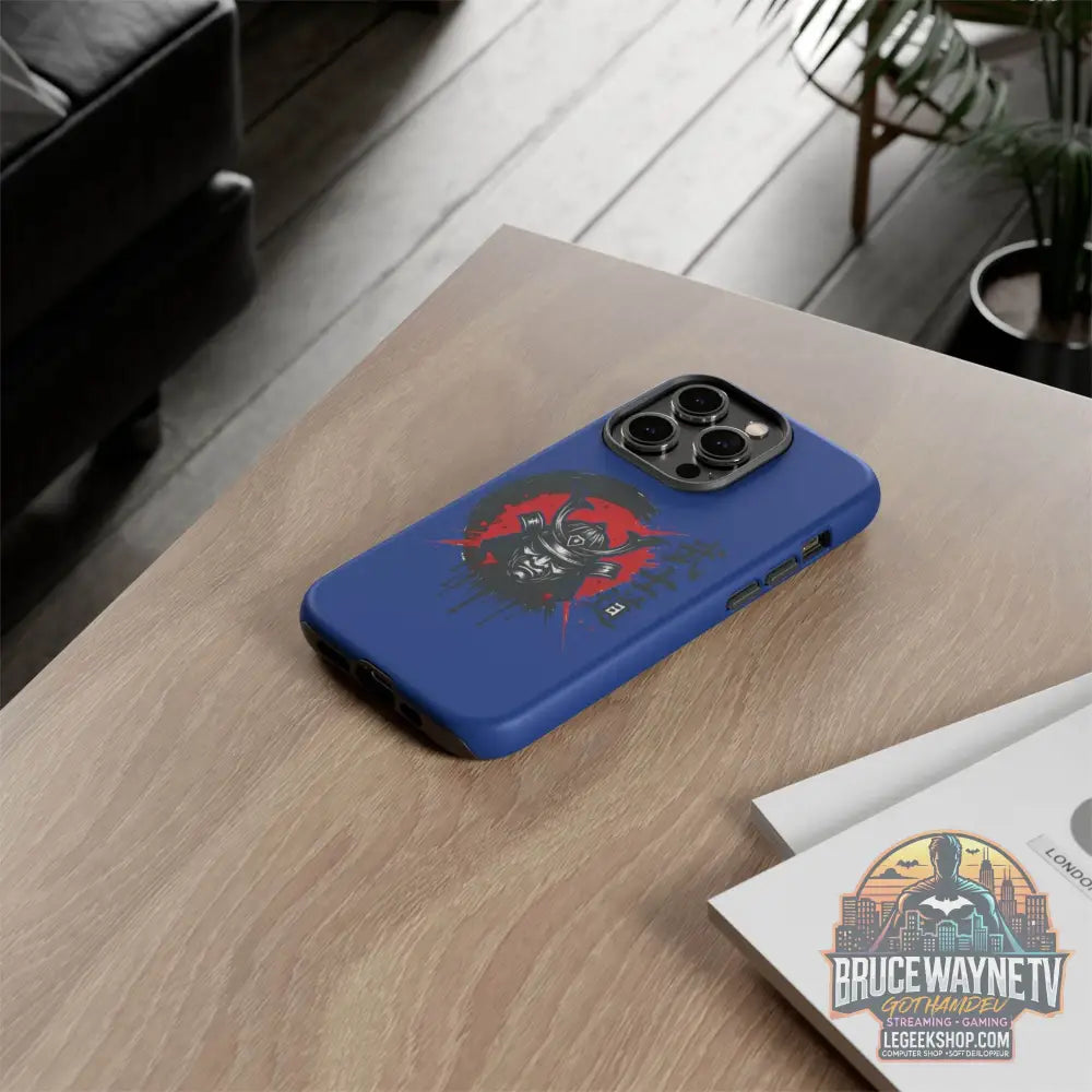 📱 samurai phone case Bleue foncé – coque renforcée iPhone 📱 - Phone Case