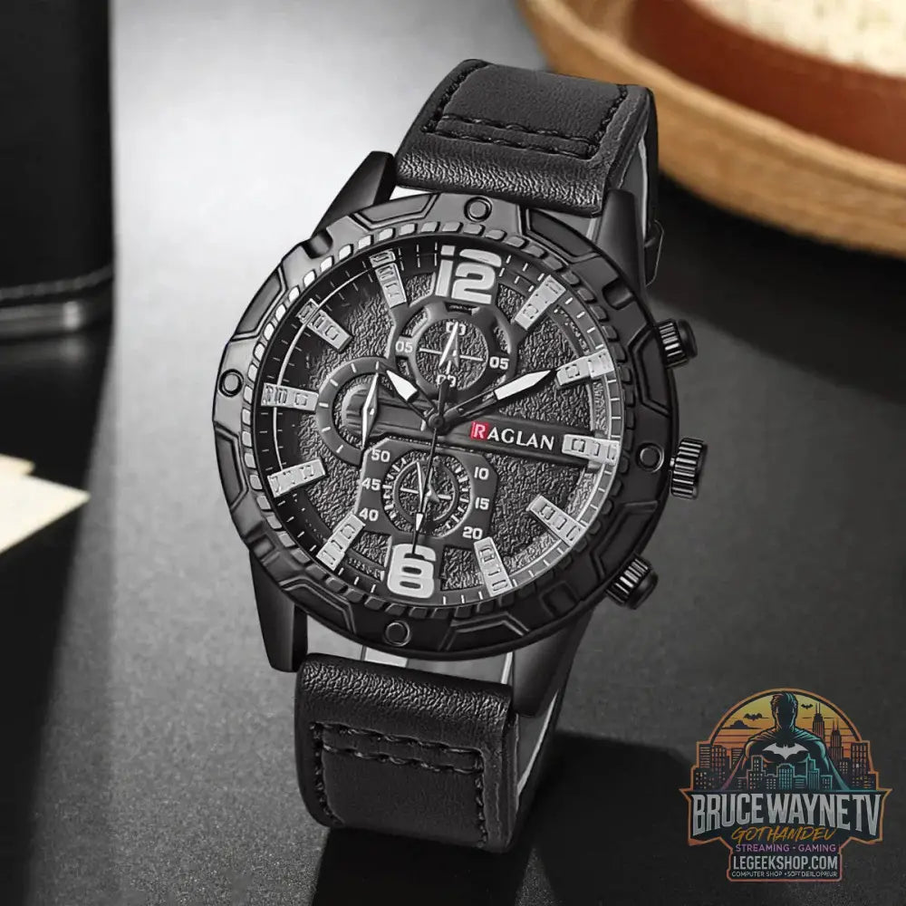 Montre-bracelet en cuir pour homme, marque supérieure, mode, horloge, cadeau | Wayne Outfitters - Legeekshop