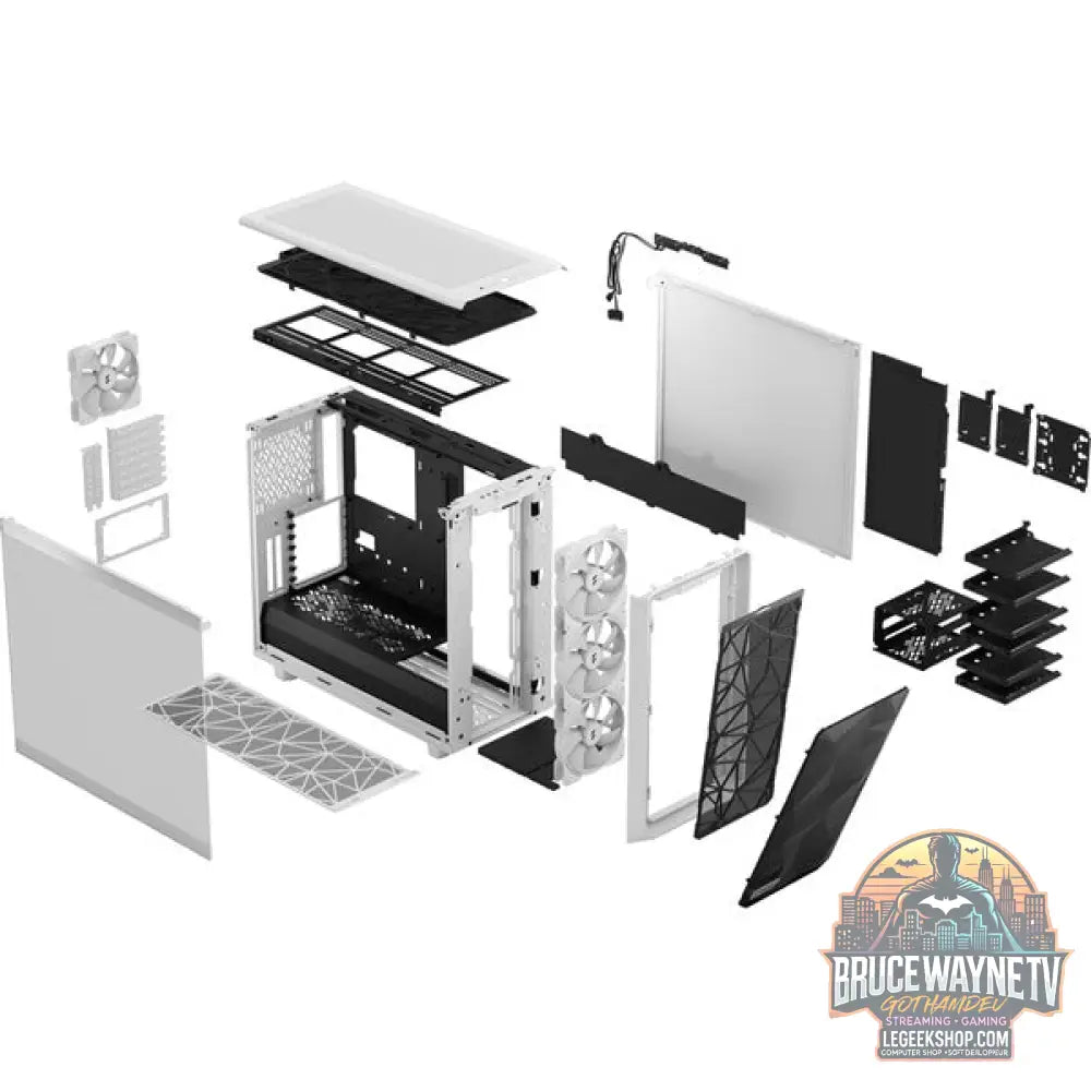 Fractal Design Meshify 2 RGB White TG Clear Tint, Tower-Gehäuse - Fractal Design - vue 13